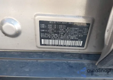 2014 Subaru Outback 2.5I Premium from USA, damaged, VIN 4S4BRBCC1E3270727